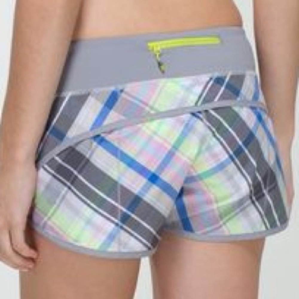Lululemon Speed Short in Rad Plaid Lullaby 6